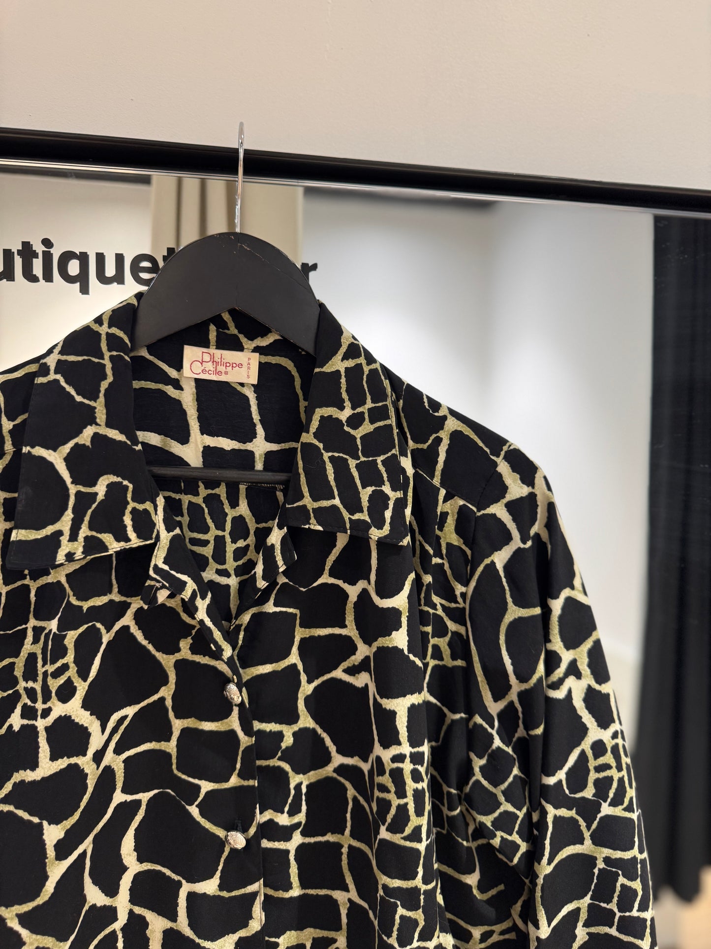 Blouse vintage à motifs XL