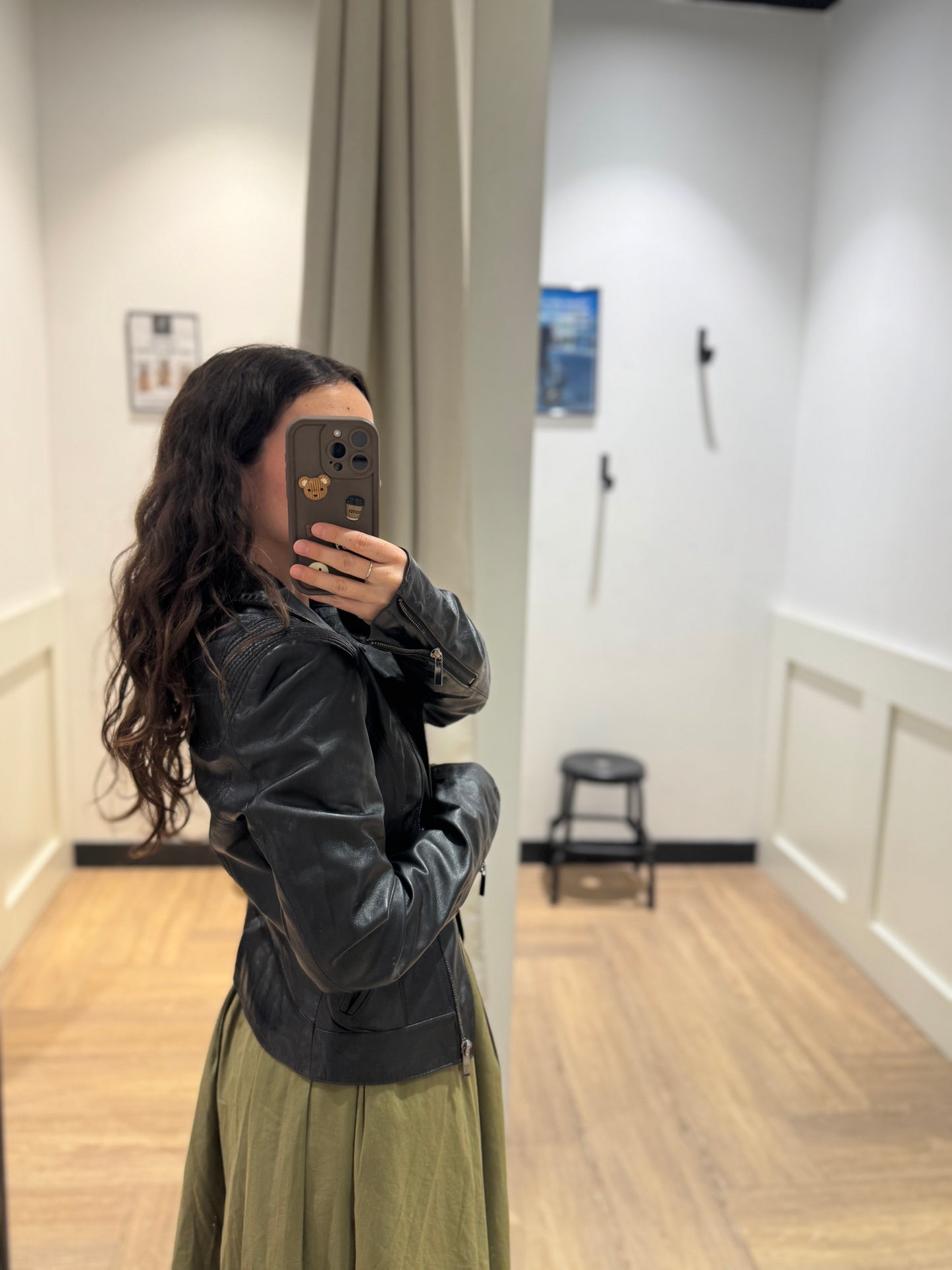 Veste perfecto en cuir noir S