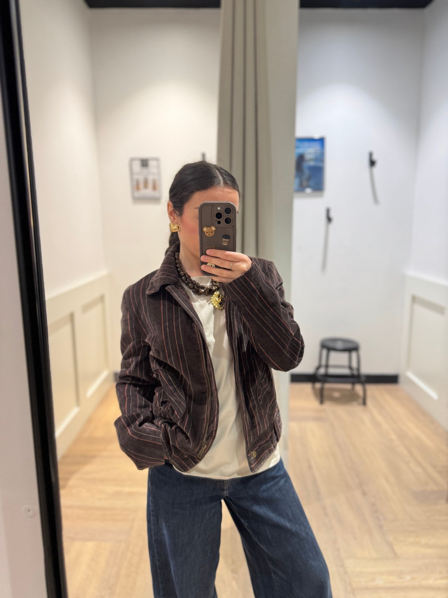 Veste en velours à rayures XS