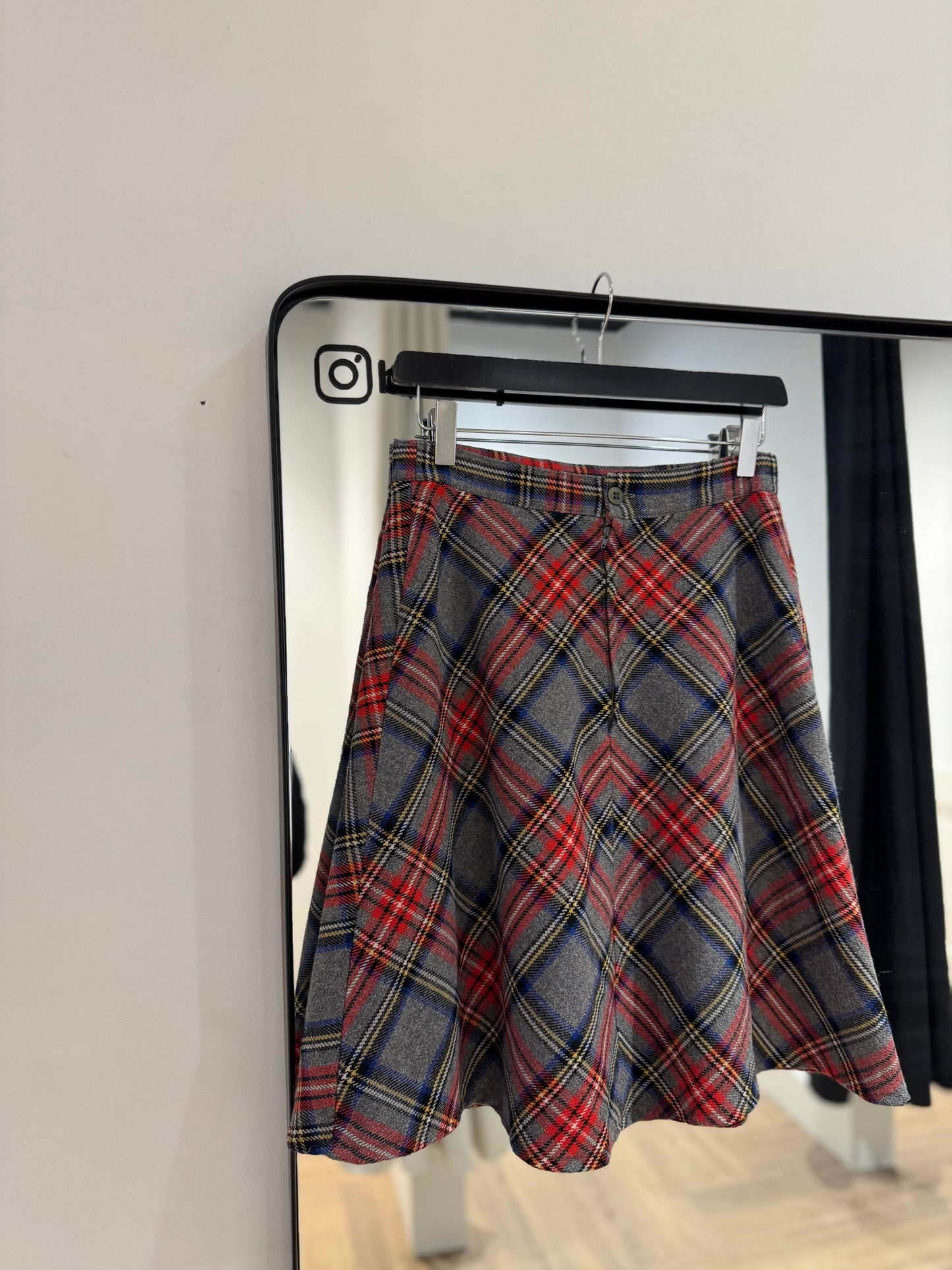 Jupe vintage à carreaux 34