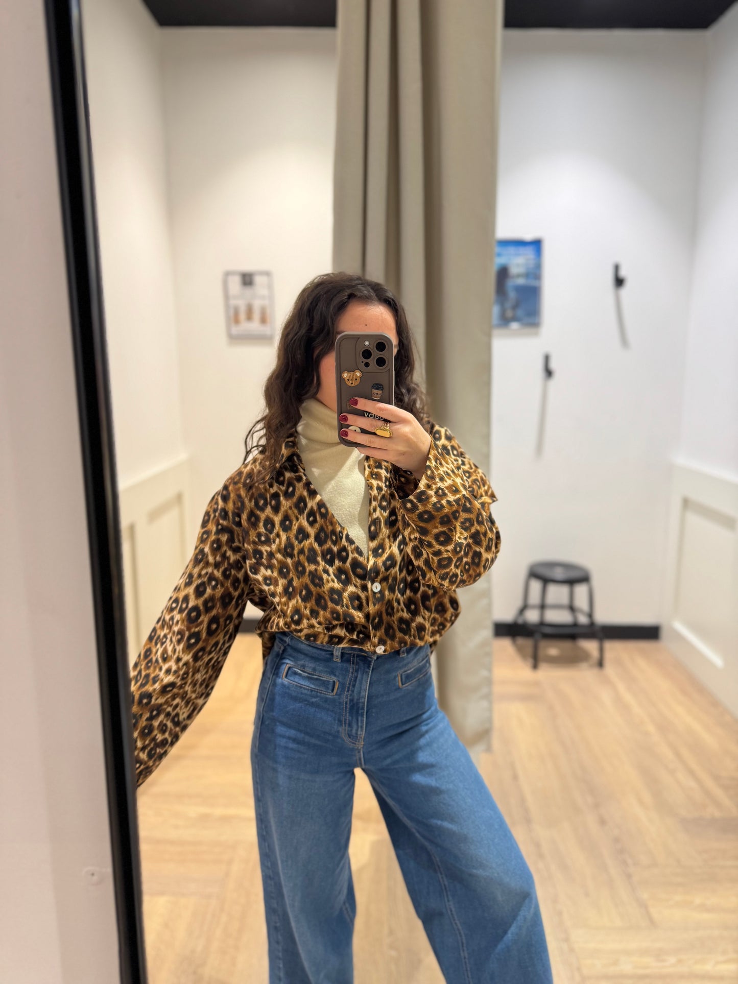 Blouse vintage léopard L
