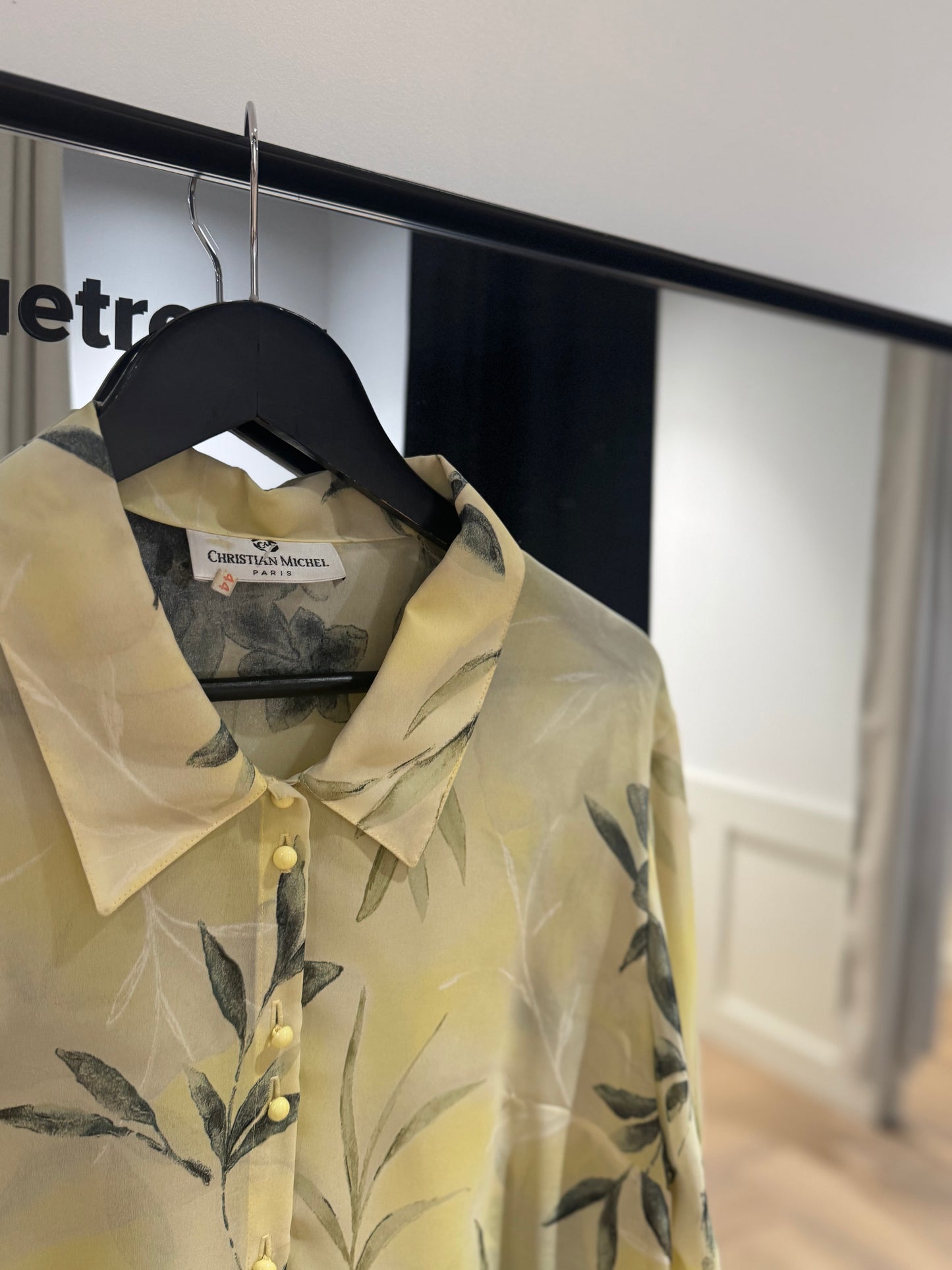 Blouse vintage à fleurs XXL