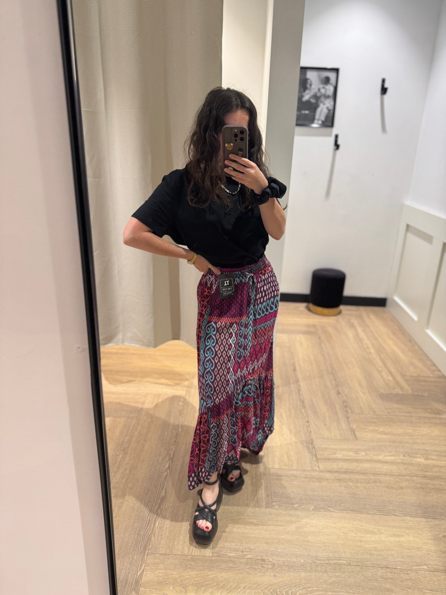 Jupe longue à motifs XS