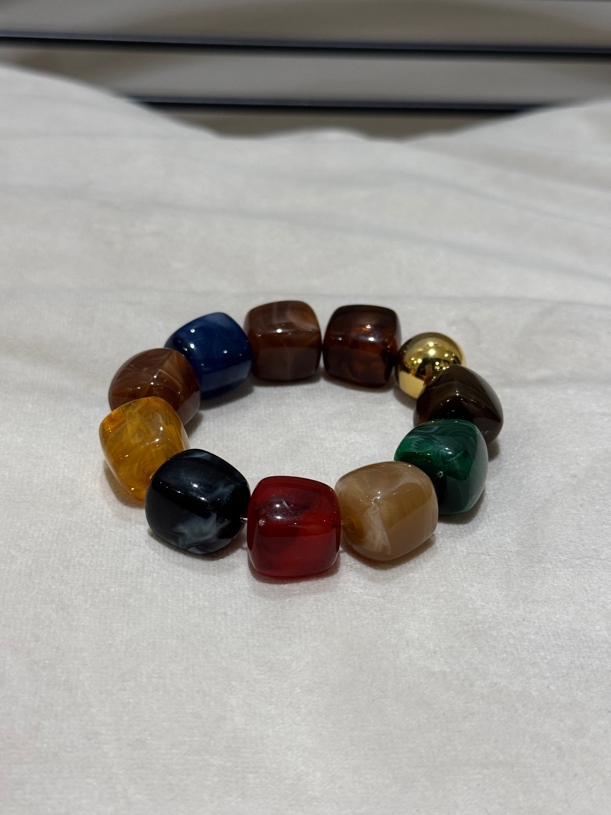 Bracelet perles carrées
