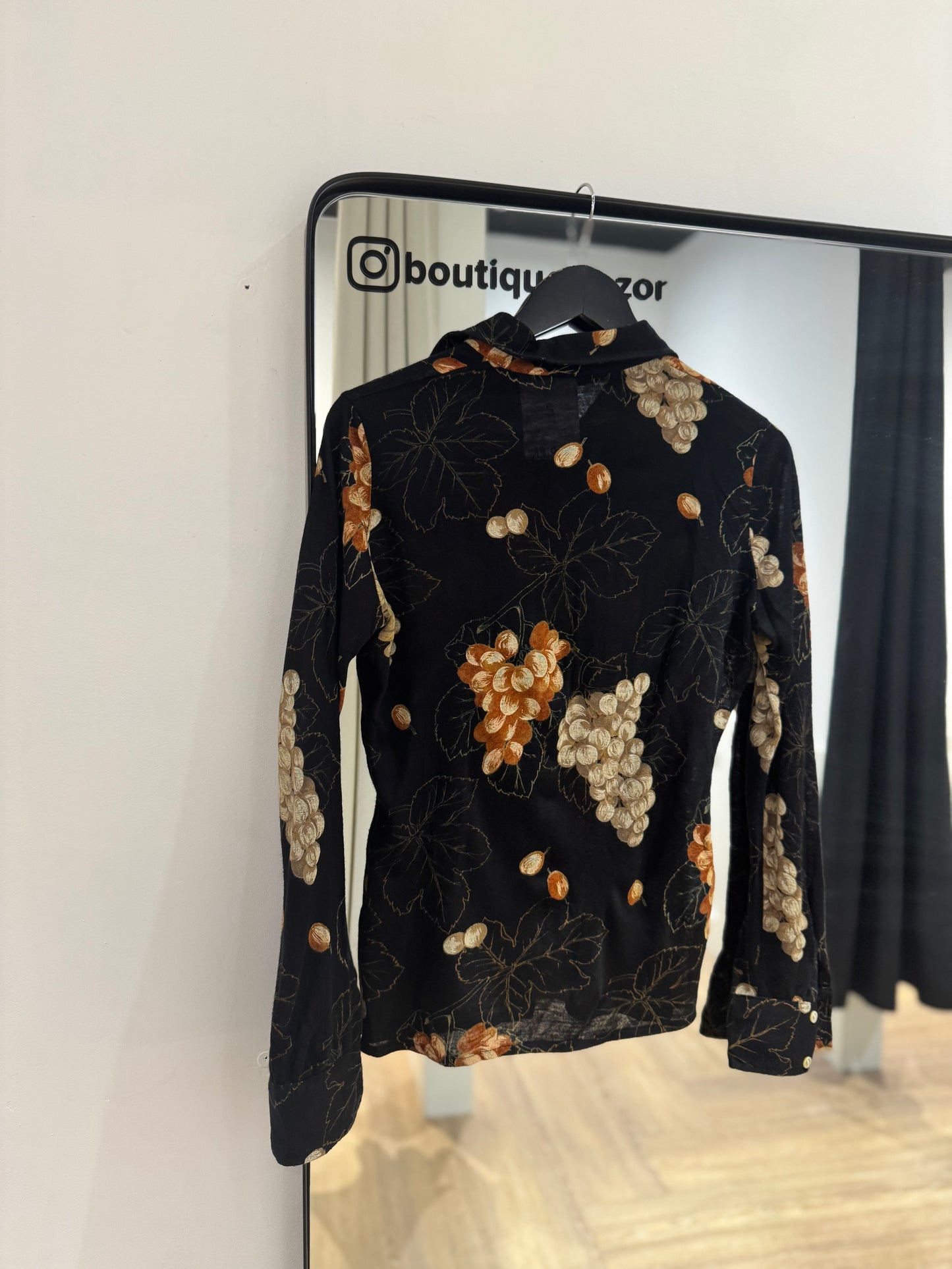 Blouse vintage à motifs S