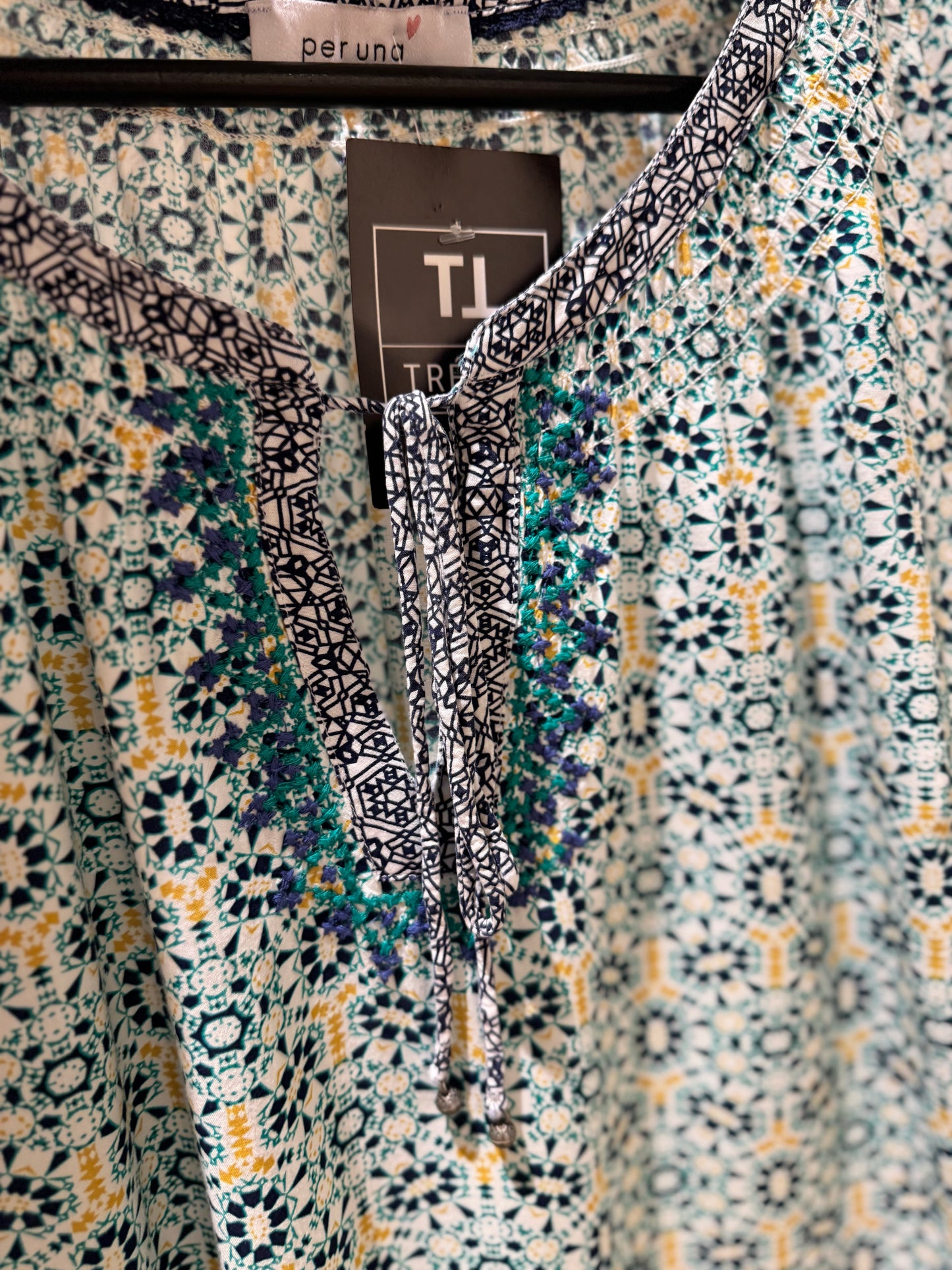 Blouse à motifs géométriques XL