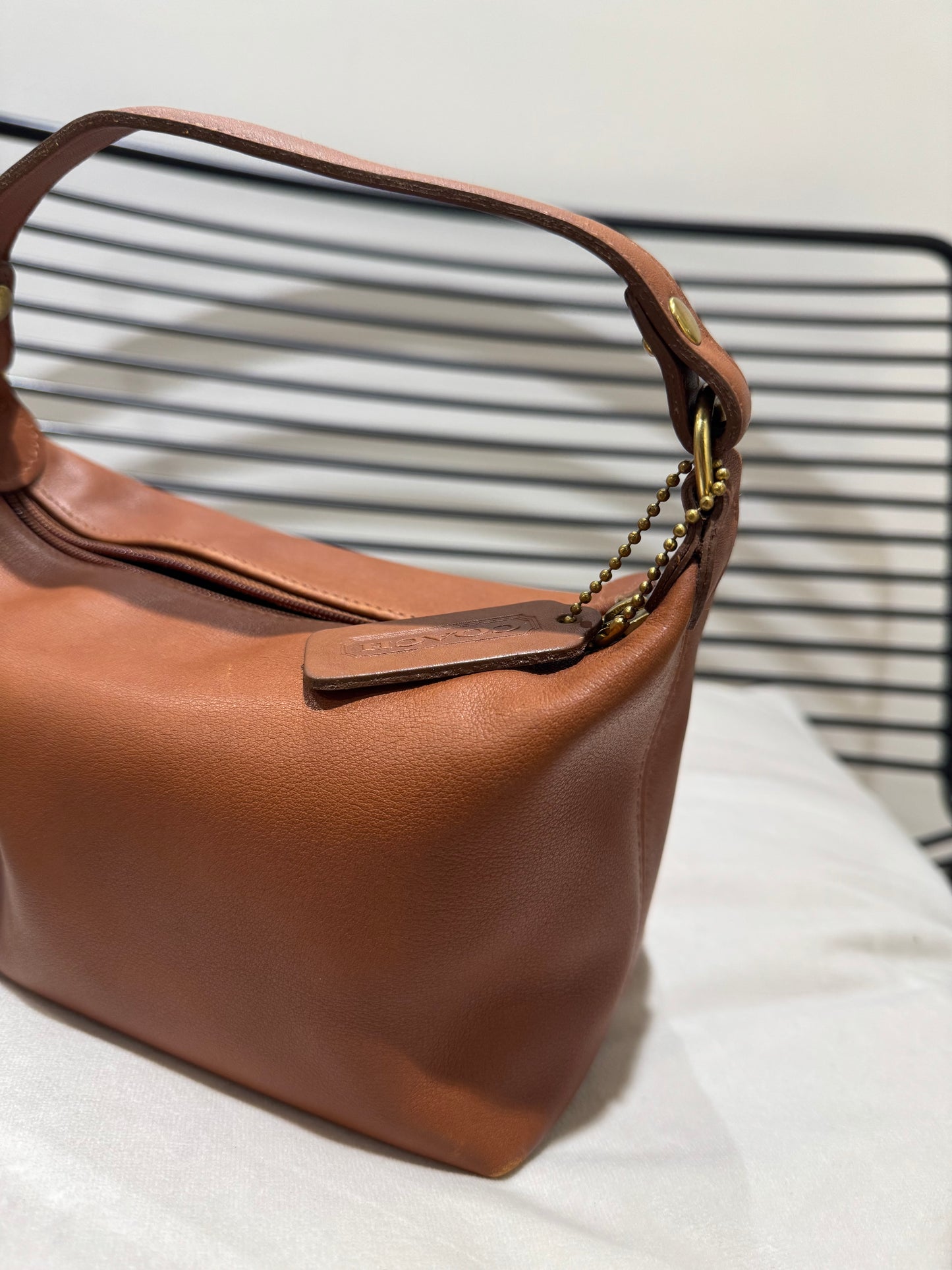 Sac Coach en cuir camel