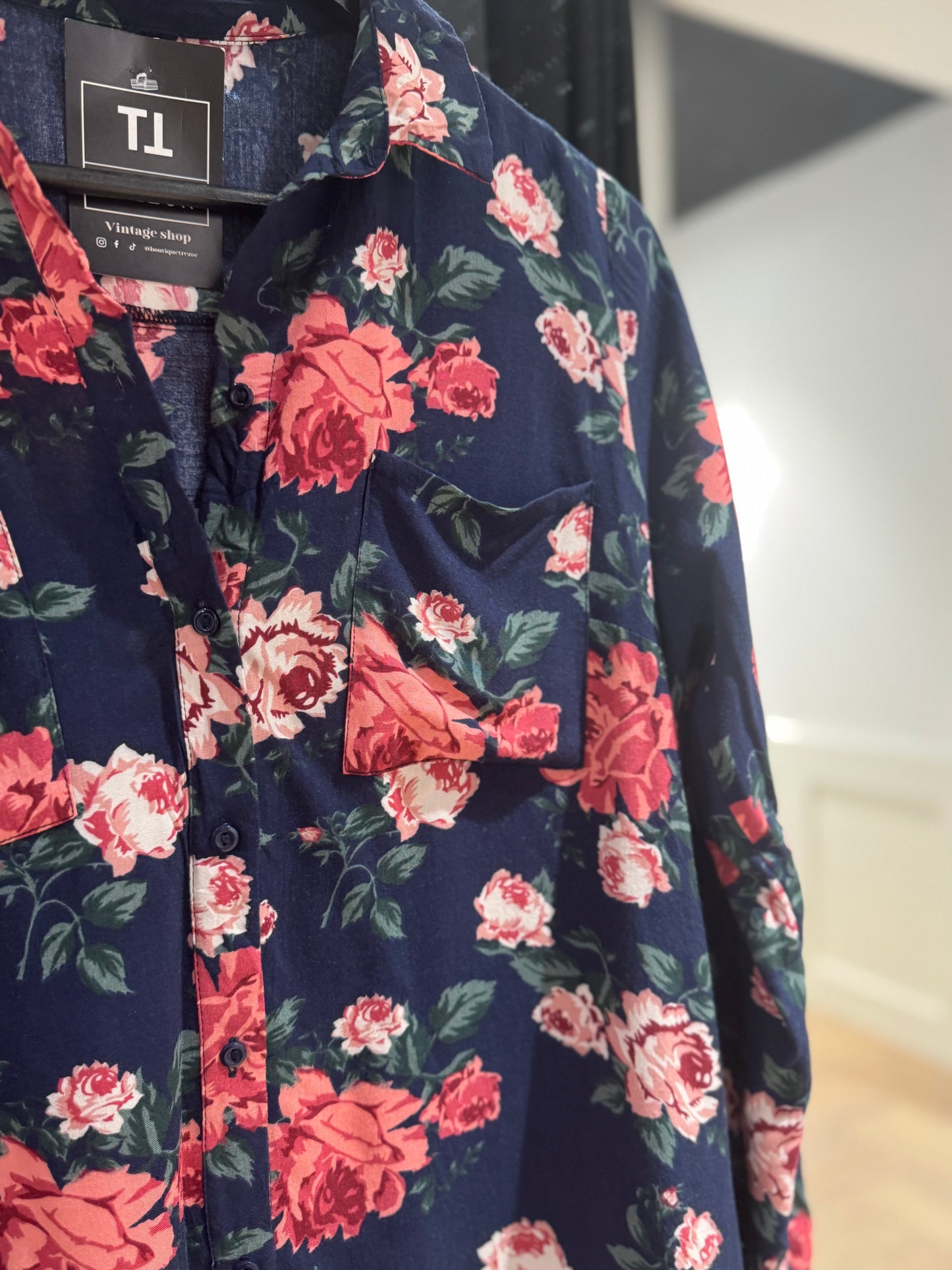 Blouse à fleurs XL