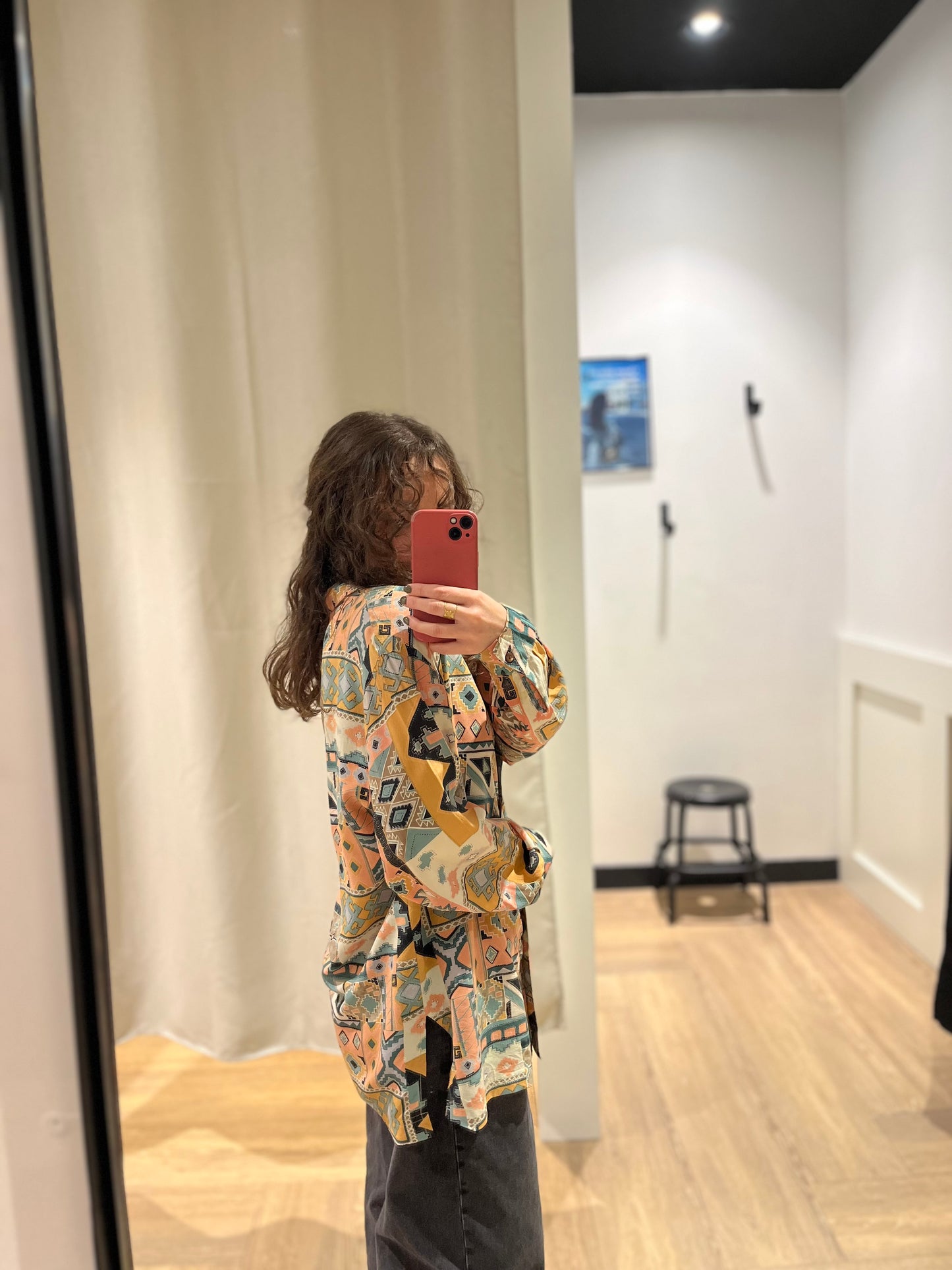 Blouse en soie à motifs M