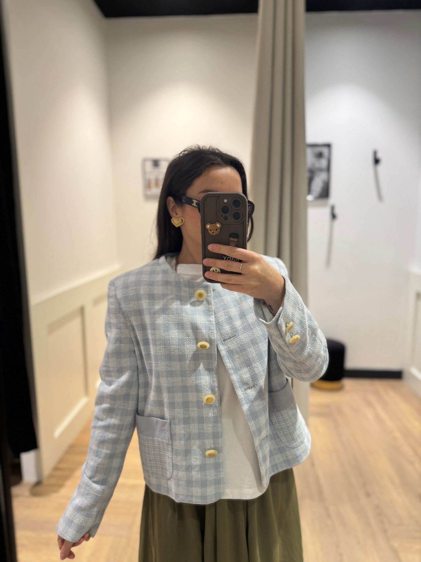 Veste vintage à carreaux M
