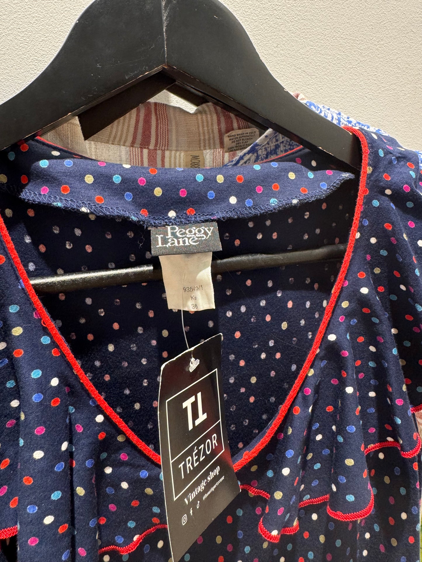 Robe vintage à pois XS