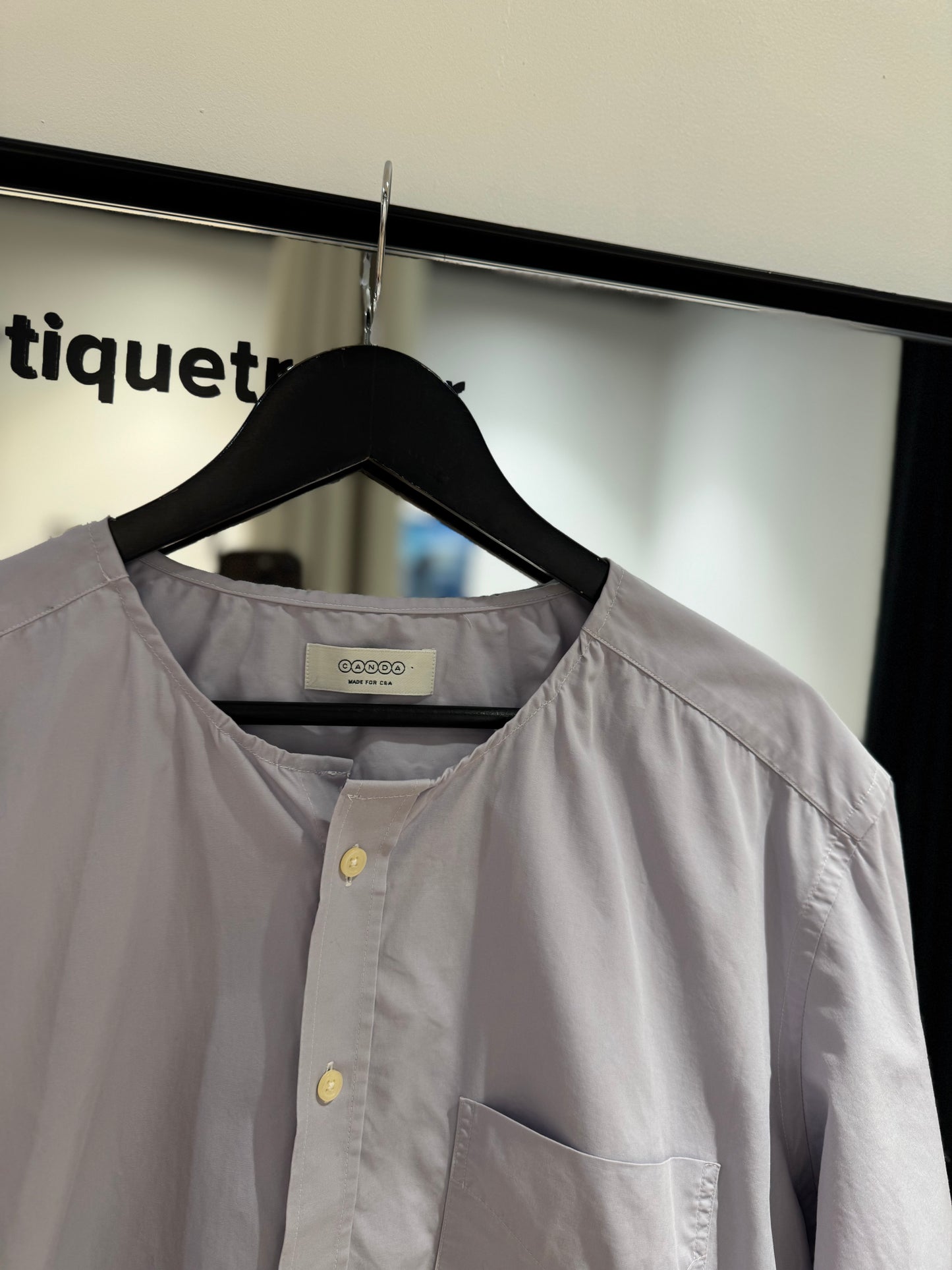 Chemise upcyclée violette XL