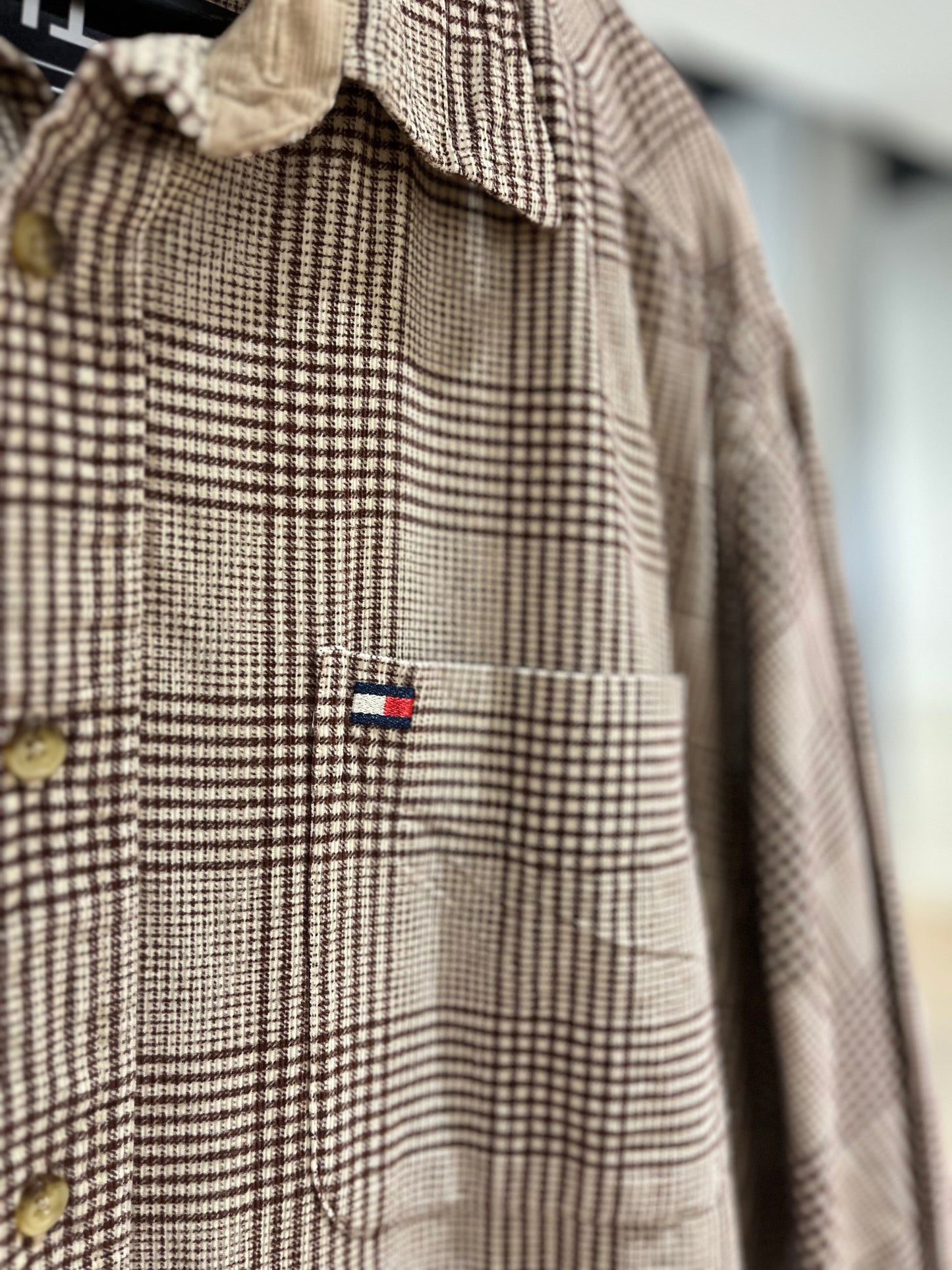 Chemise Tommy Hilfiger velours à carreaux M