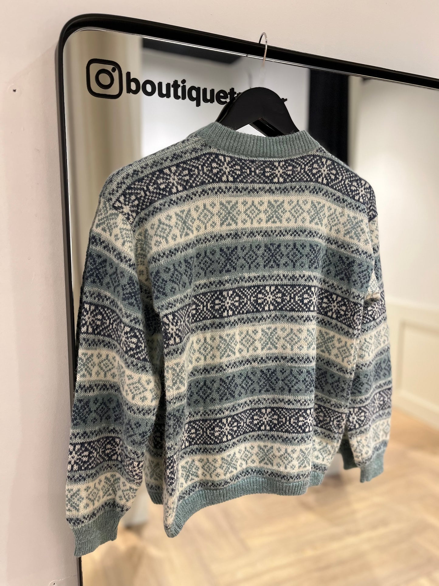 Pull à motifs vintage XS