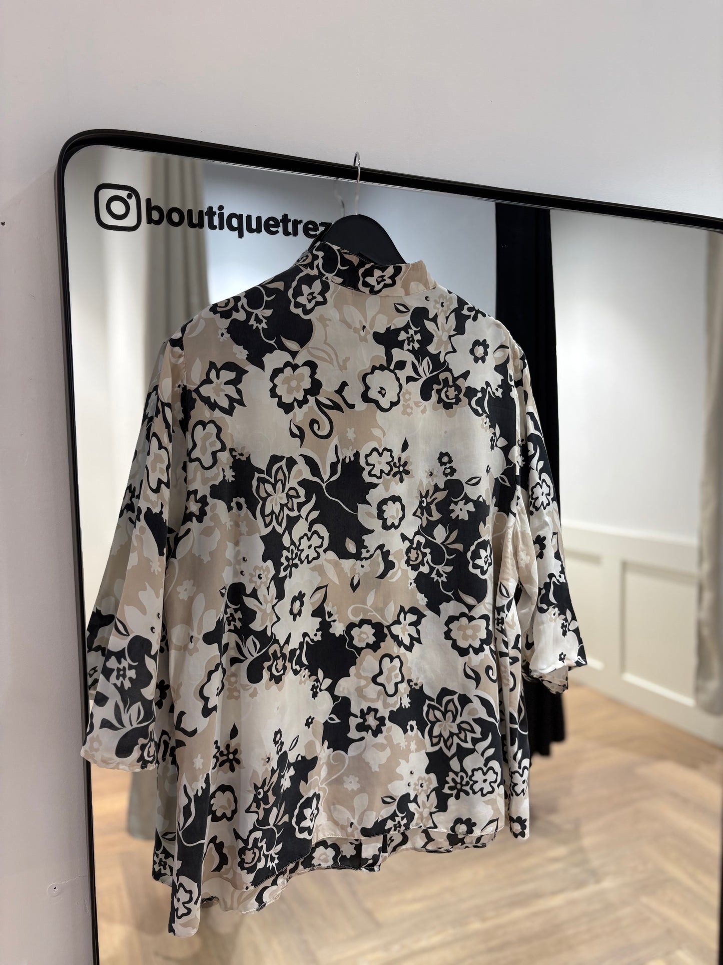 Blouse vintage à fleurs XXXL