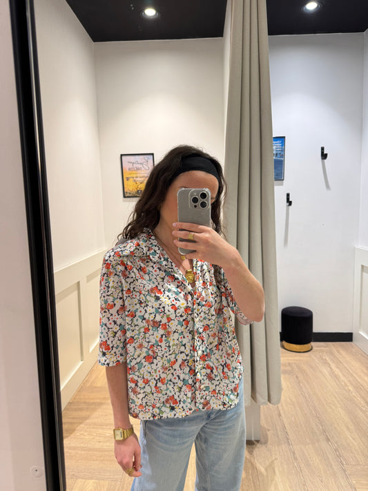 Blouse à fleurs vintage S/M