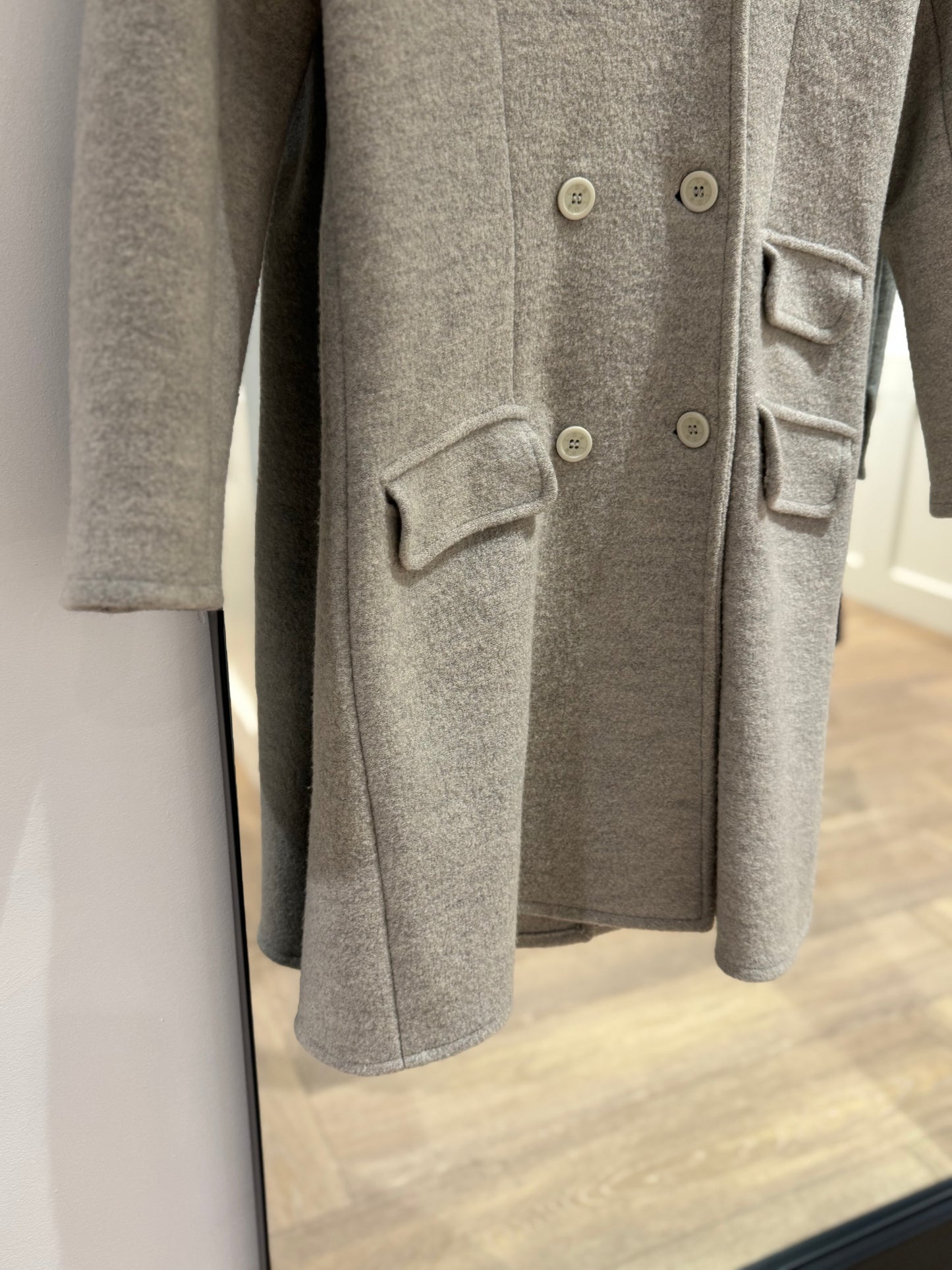 Manteau caban gris clair S