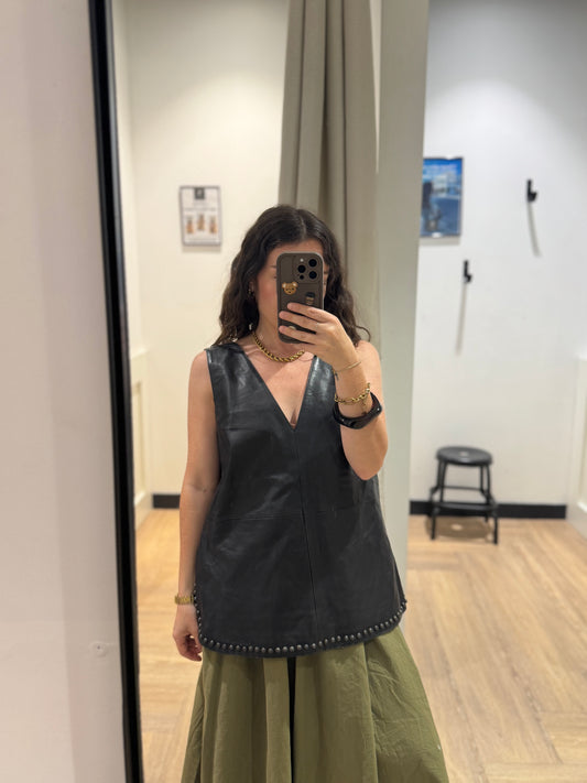 Débardeur en cuir XL