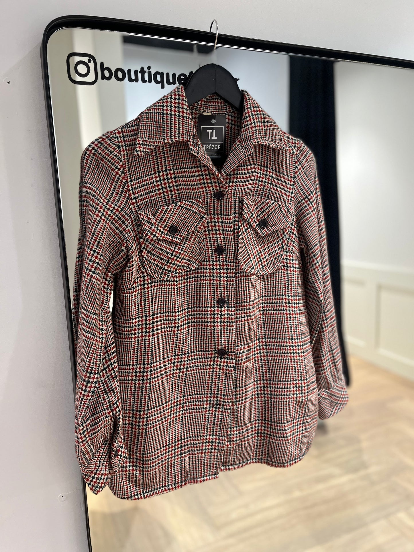 Chemise à carreaux vintage XS