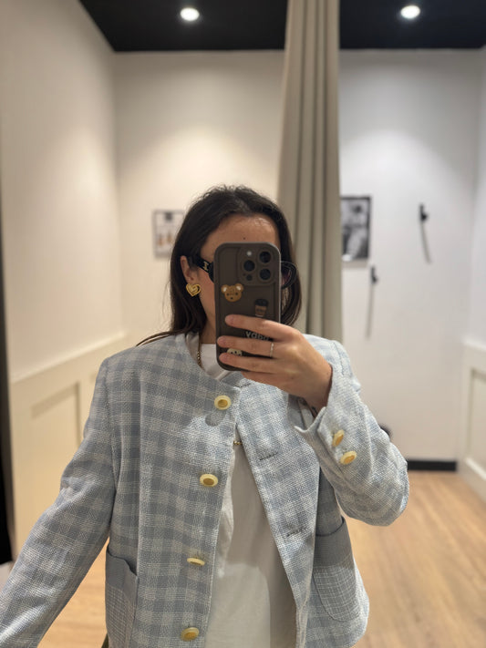 Veste vintage à carreaux M