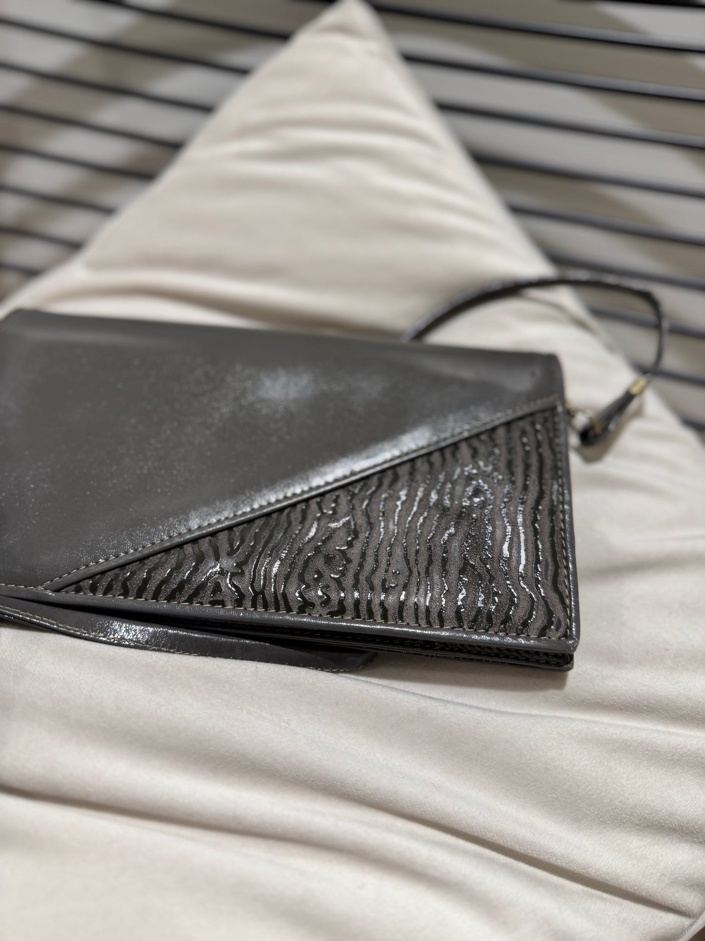 Sac vintage bandoulière gris