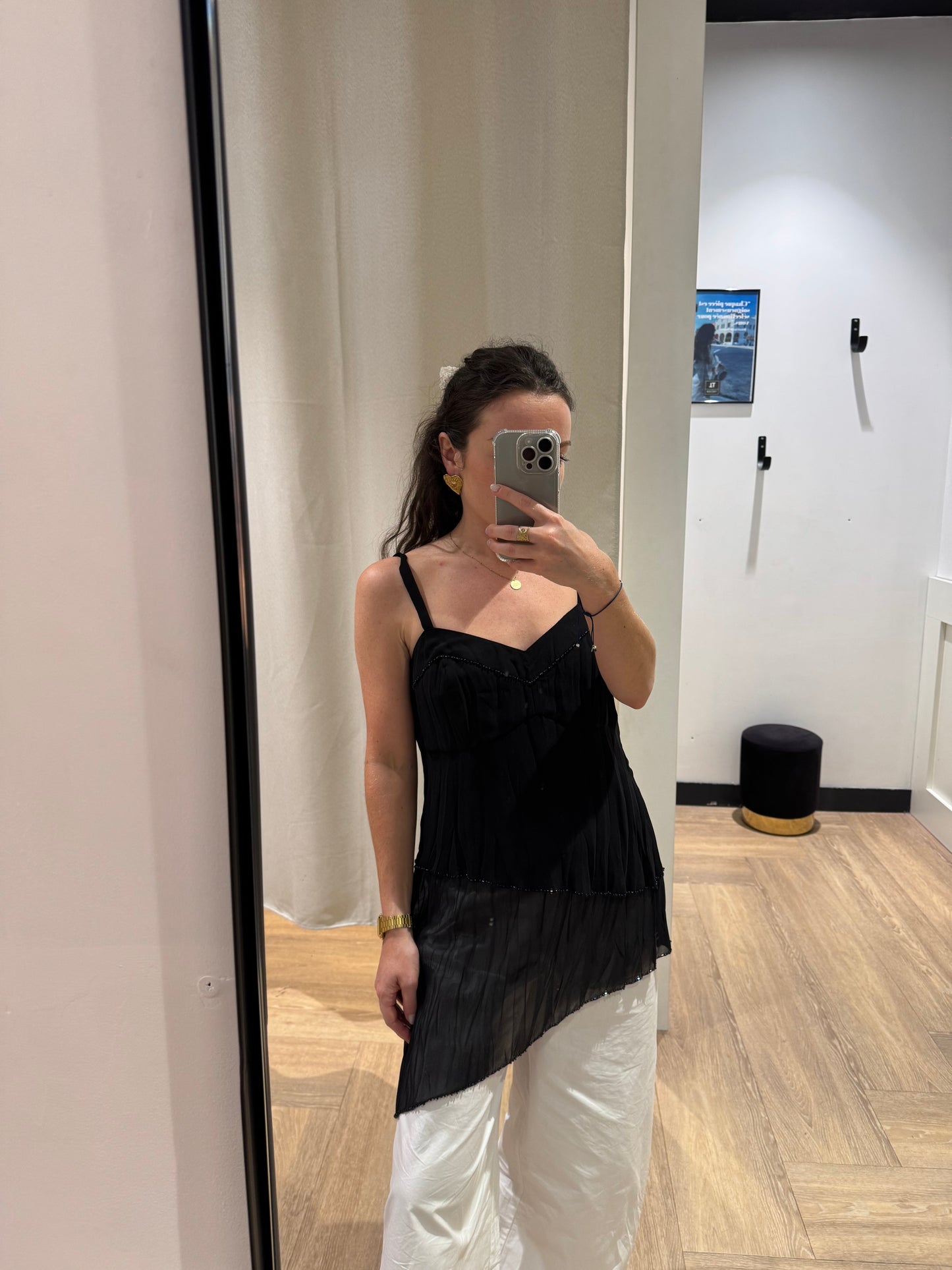 Top débardeur vintage noir M