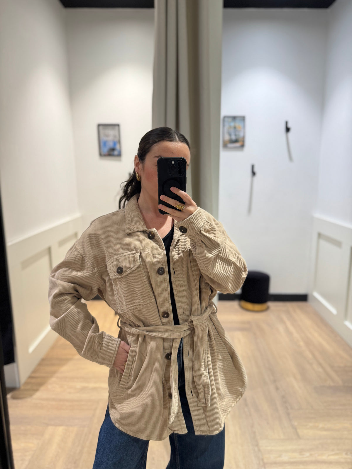 Veste en velours côtelé XL