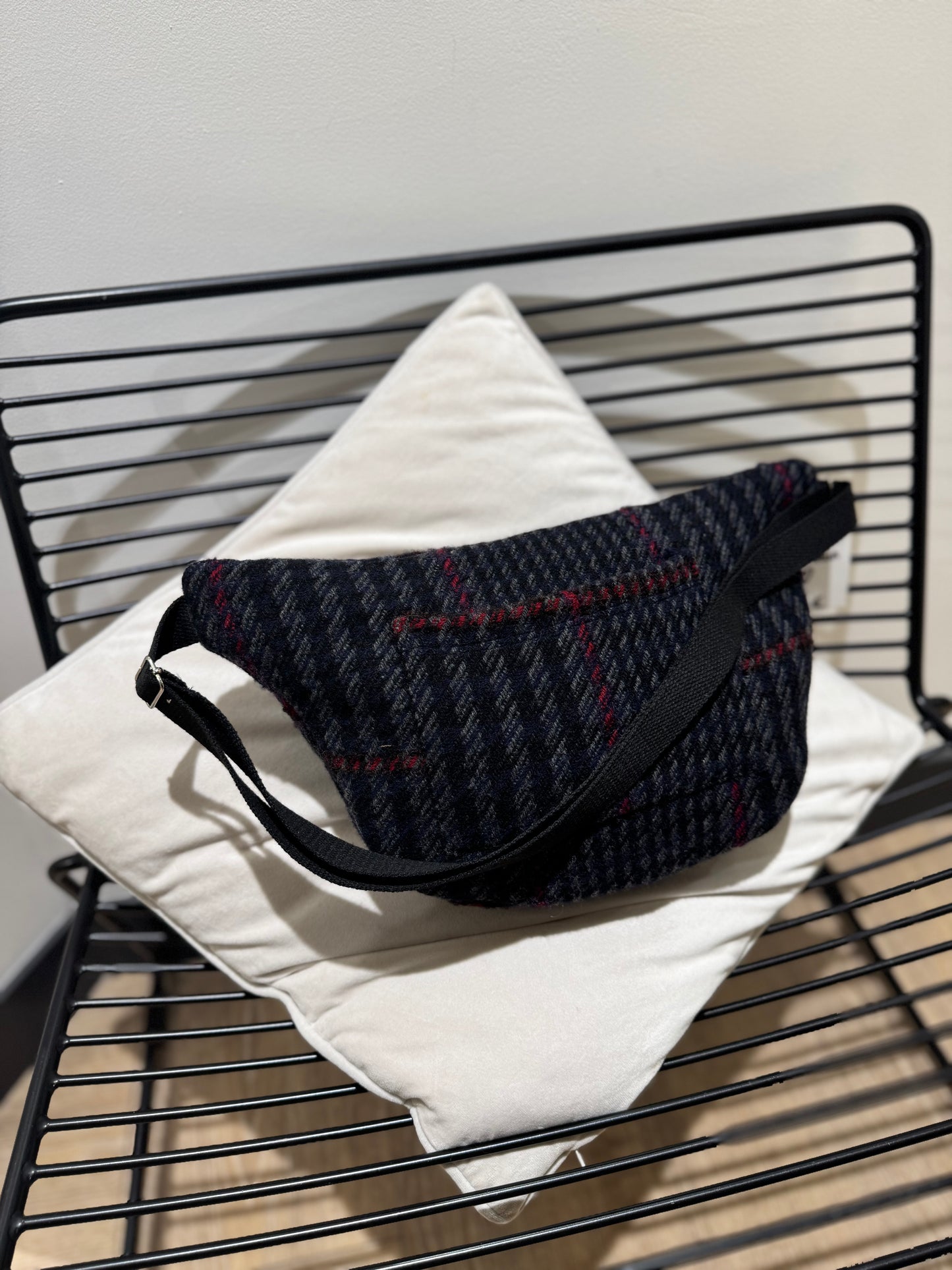 Sac banane grand format upcyclé fait main