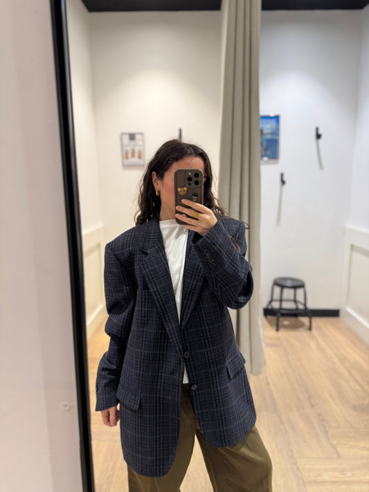 Blazer vintage à carreaux M