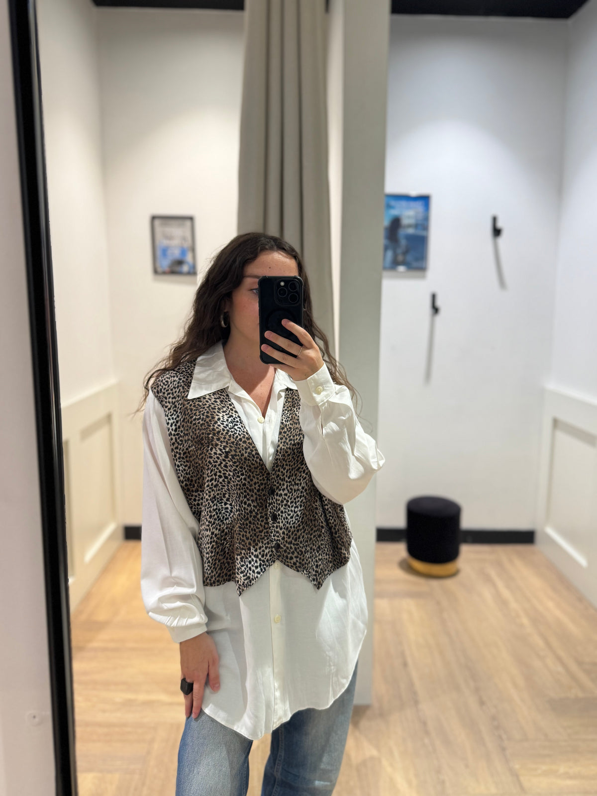 Blouse vintage léopard M