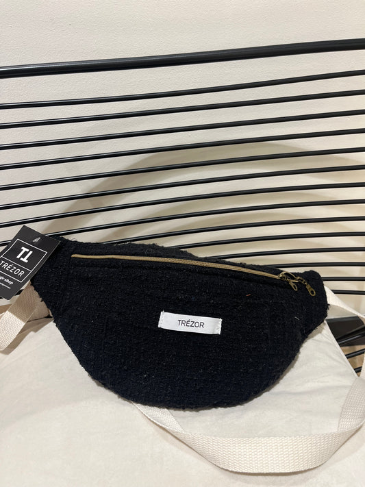 Sac banane noir fait main