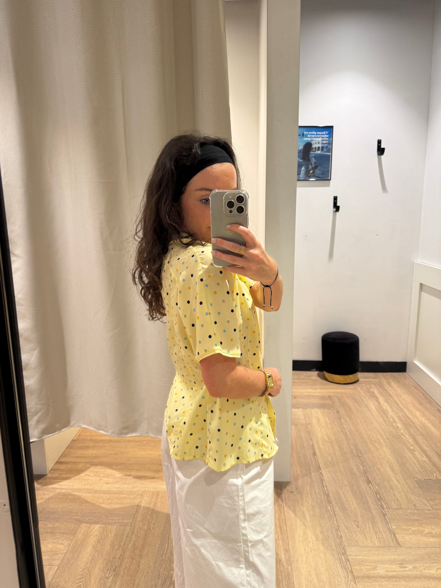 Blouse vintage à pois M