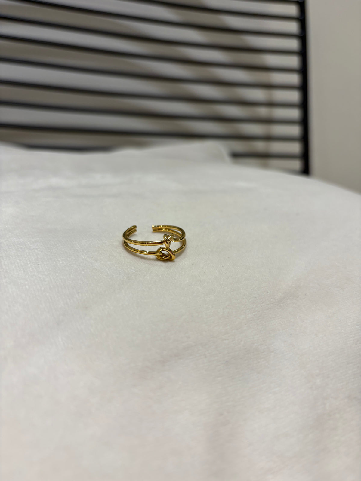 Bague doré noeud marin
