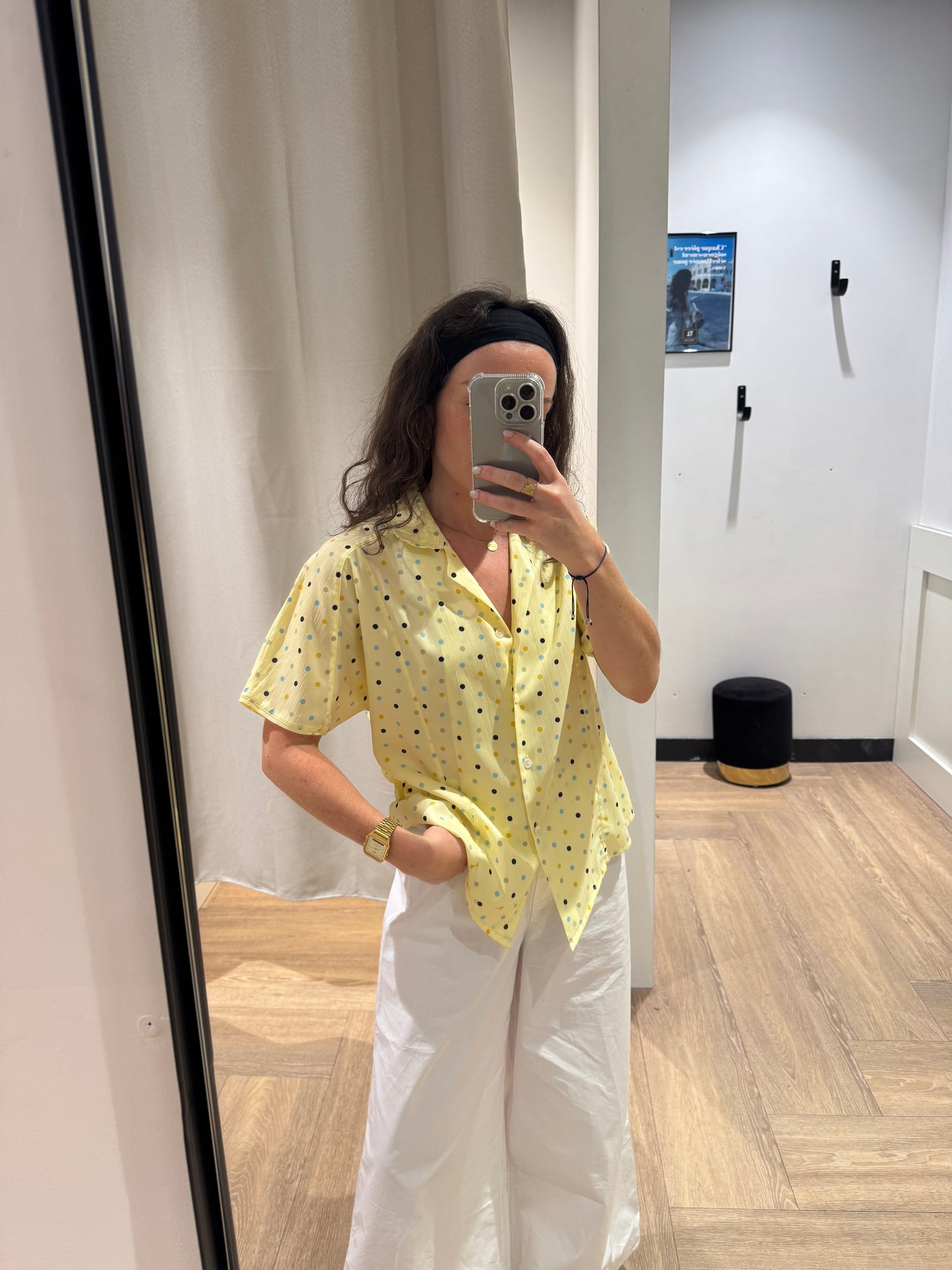 Blouse vintage à pois M