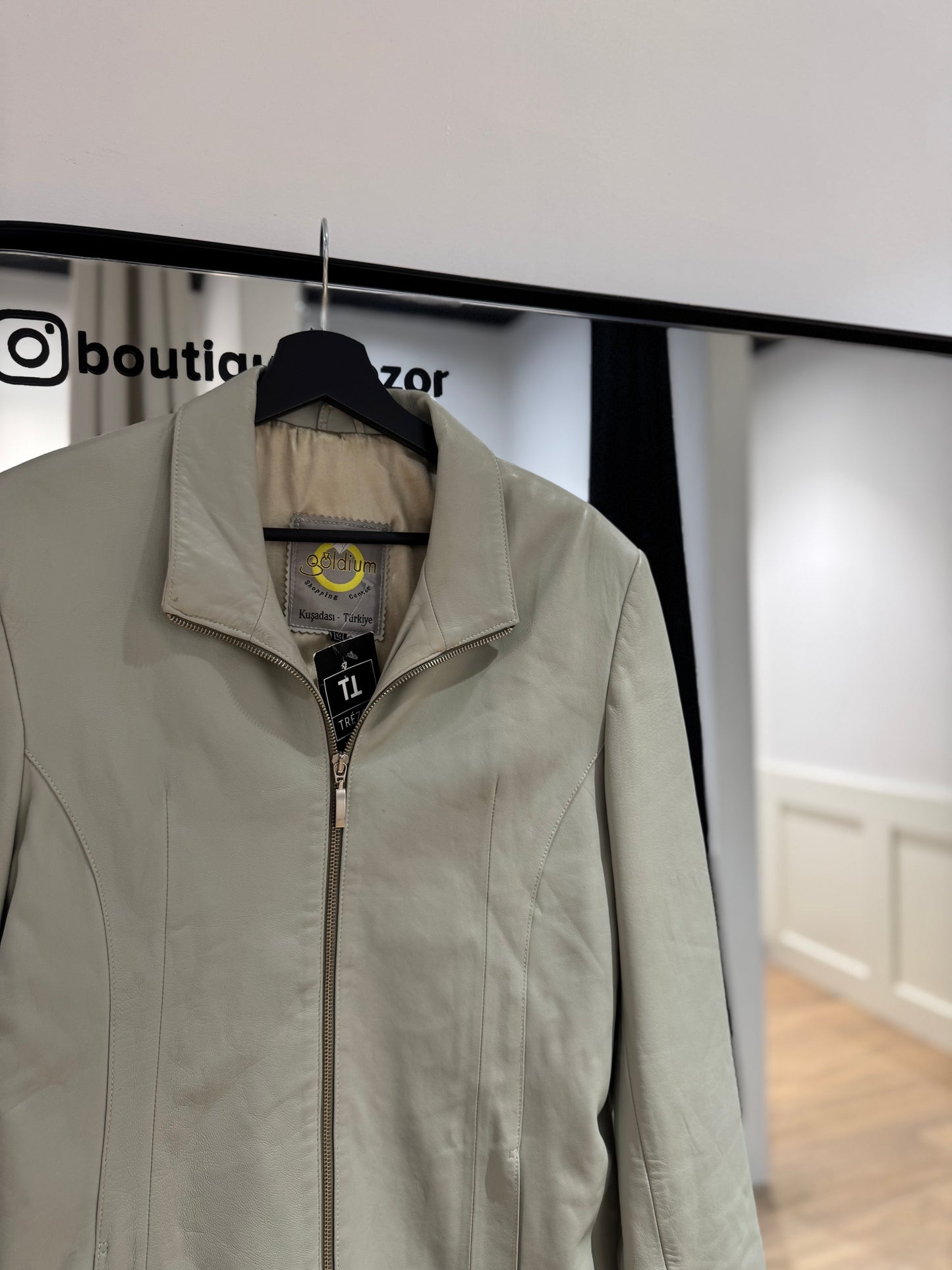Veste en cuir vintage M