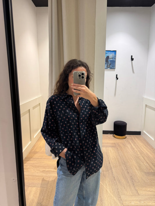 Blouse vintage à motifs M