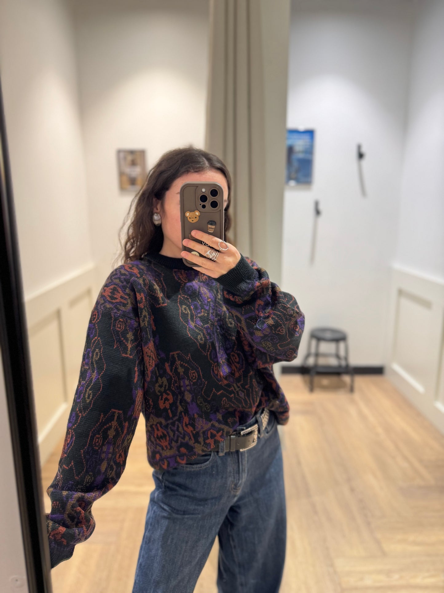 Pull à motifs vintage S/M