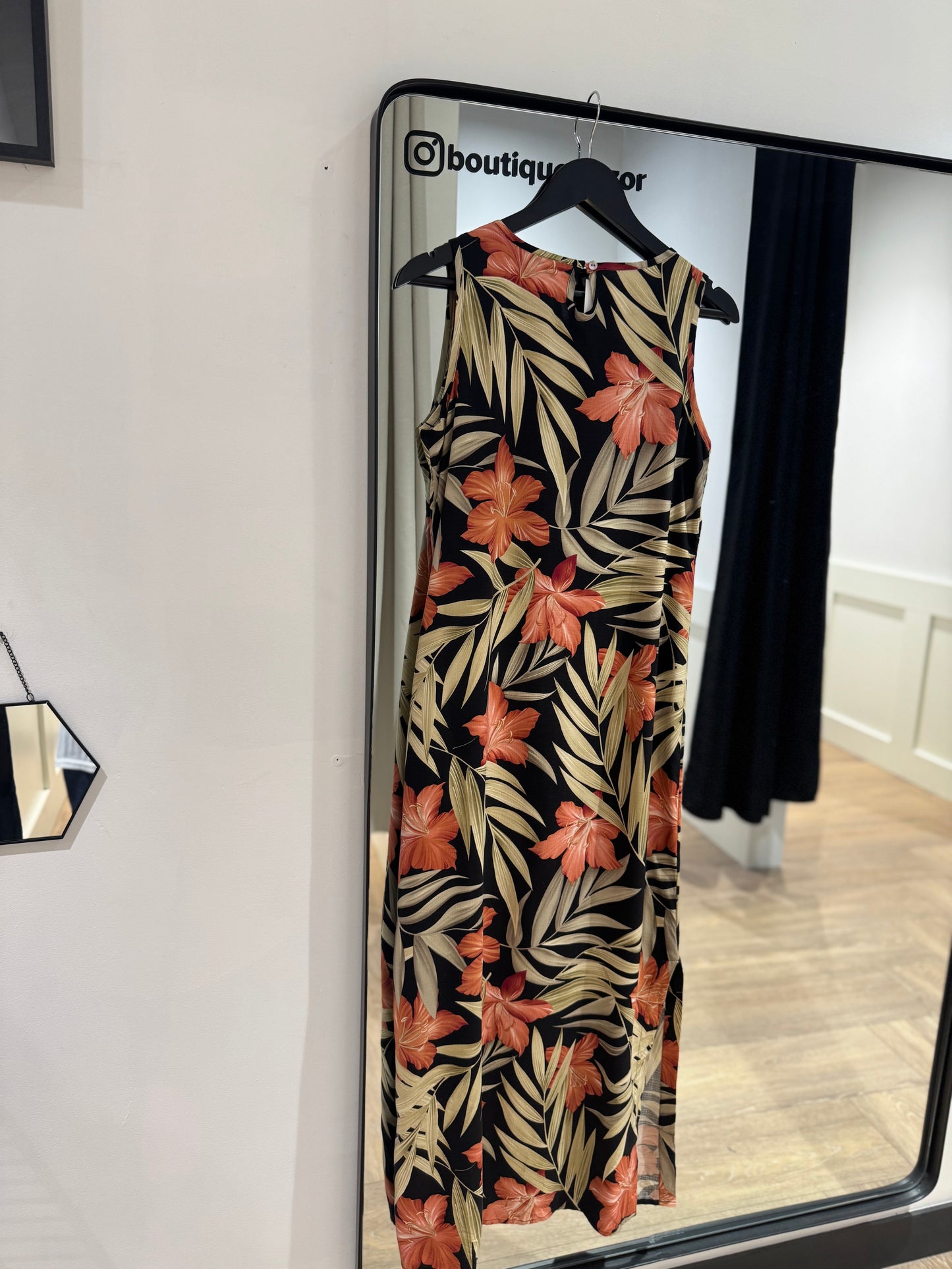 Robe longue à fleurs hawaïennes S