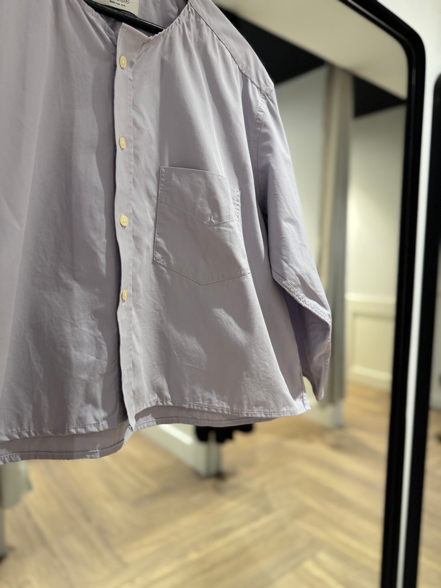 Chemise upcyclée violette XL
