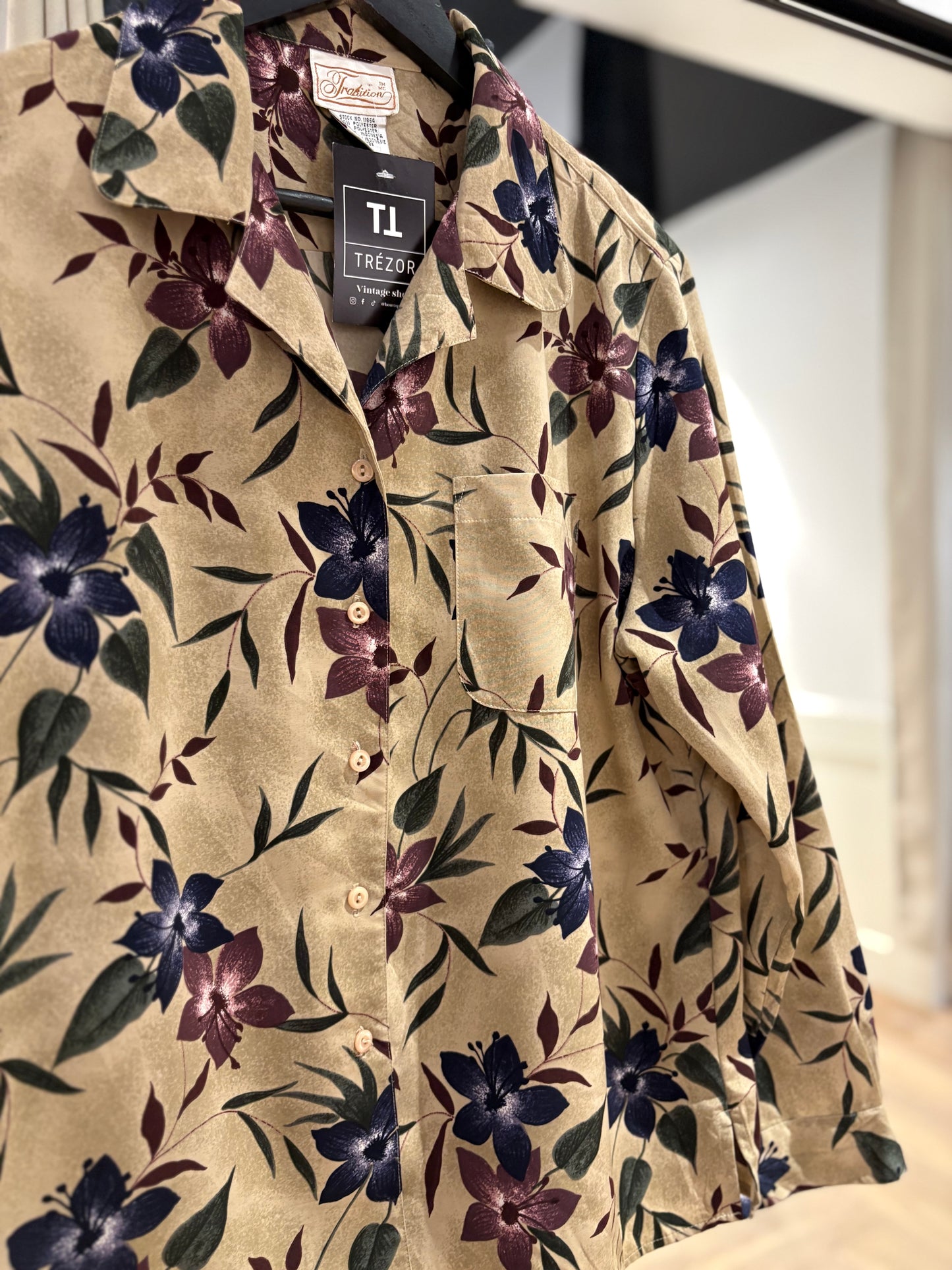 Blouse à fleurs XL