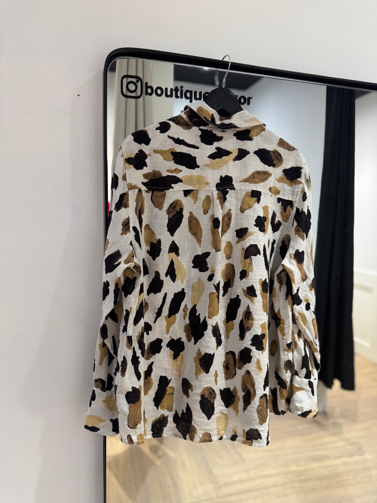 Chemise en lin à motifs XL