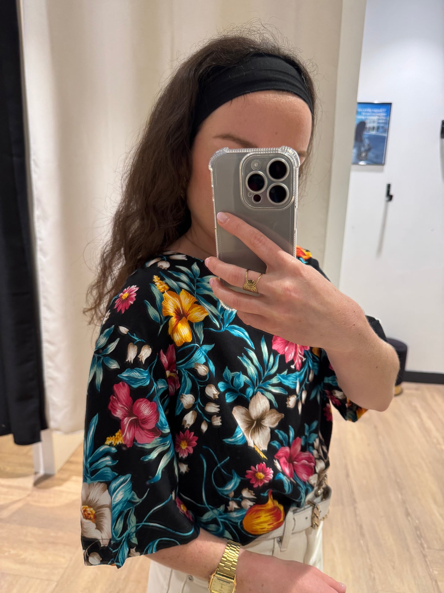 Blouse à fleurs L