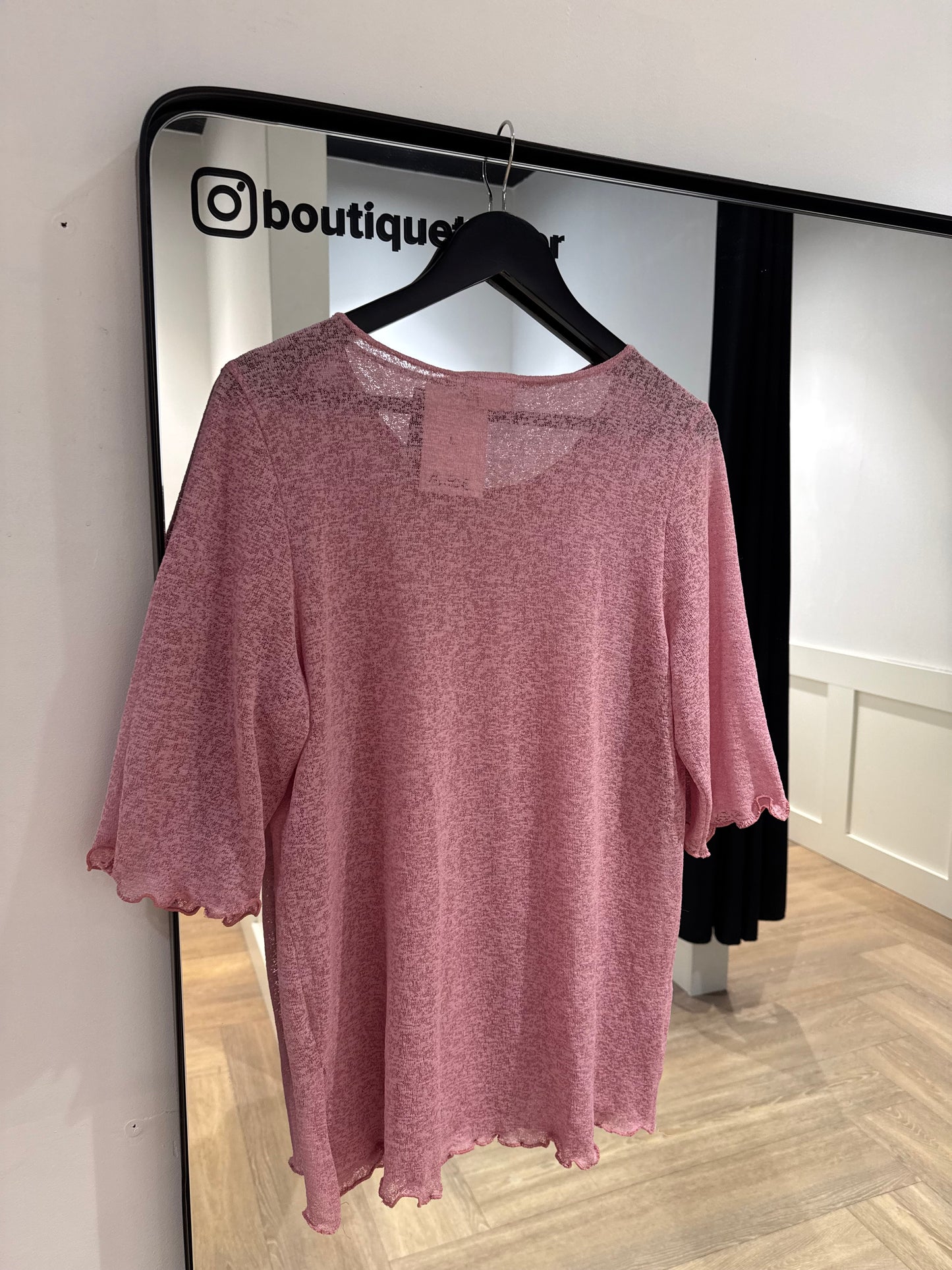 Top en maille rose L