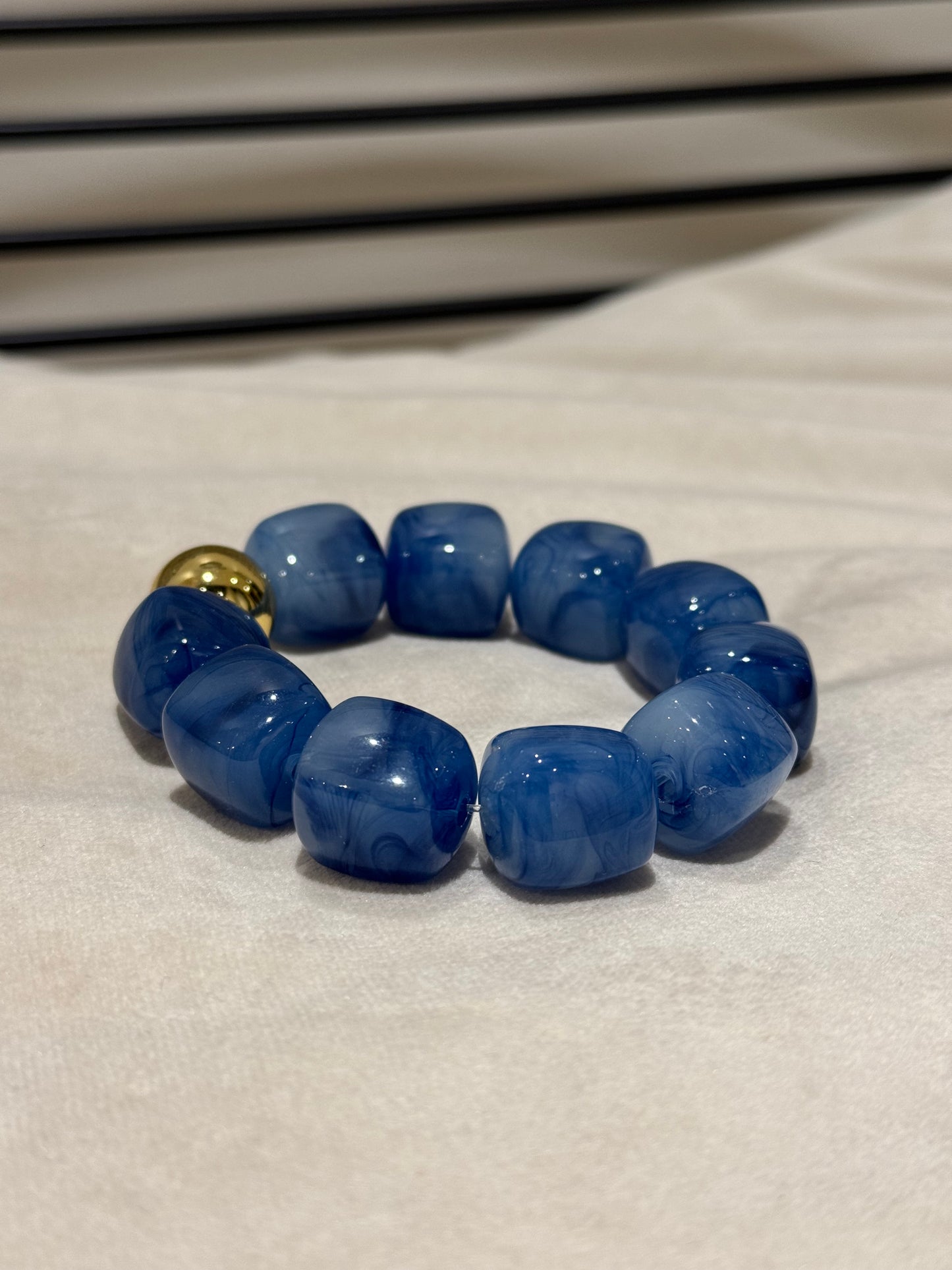 Bracelet perles carrées