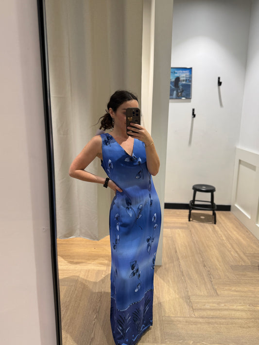 Robe longue à fleurs M/L