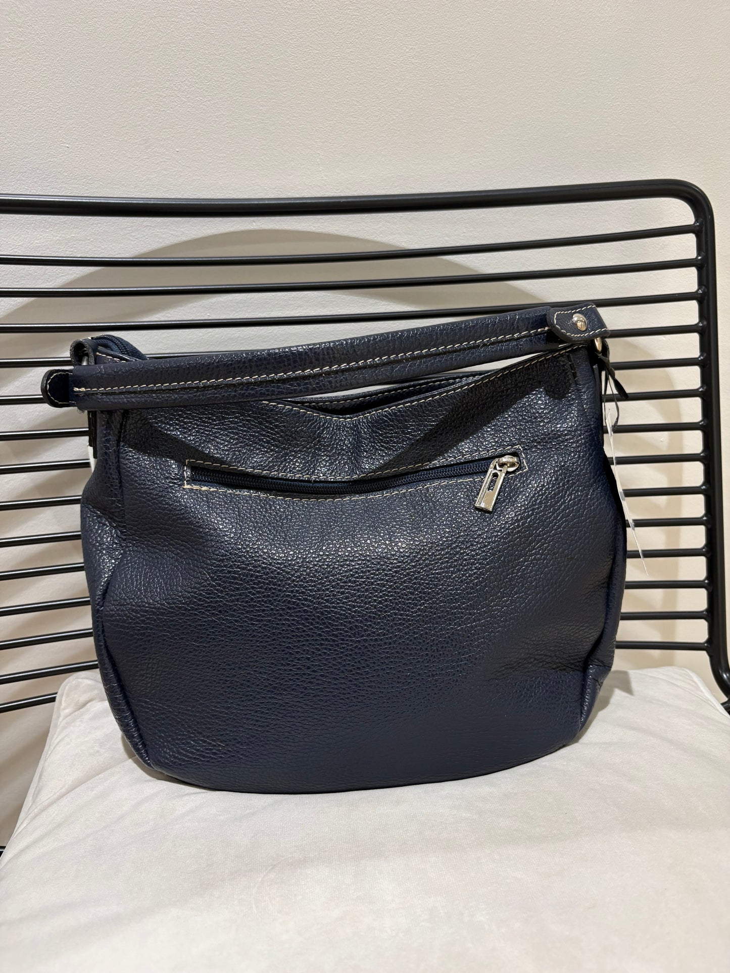 Sac à main en cuir marine