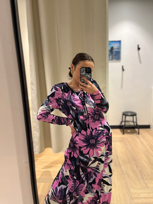 Robe longue vintage à motifs M