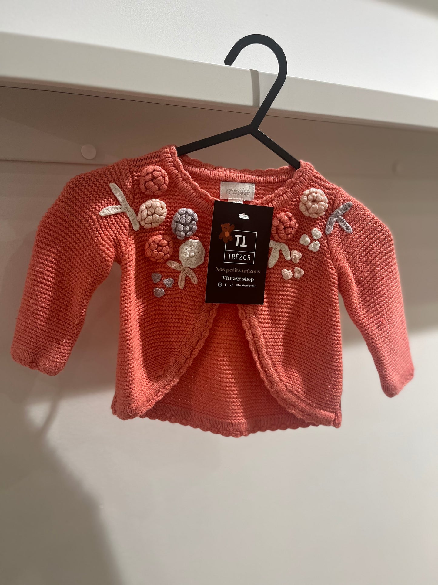 Gilet enfant en maille 1 mois