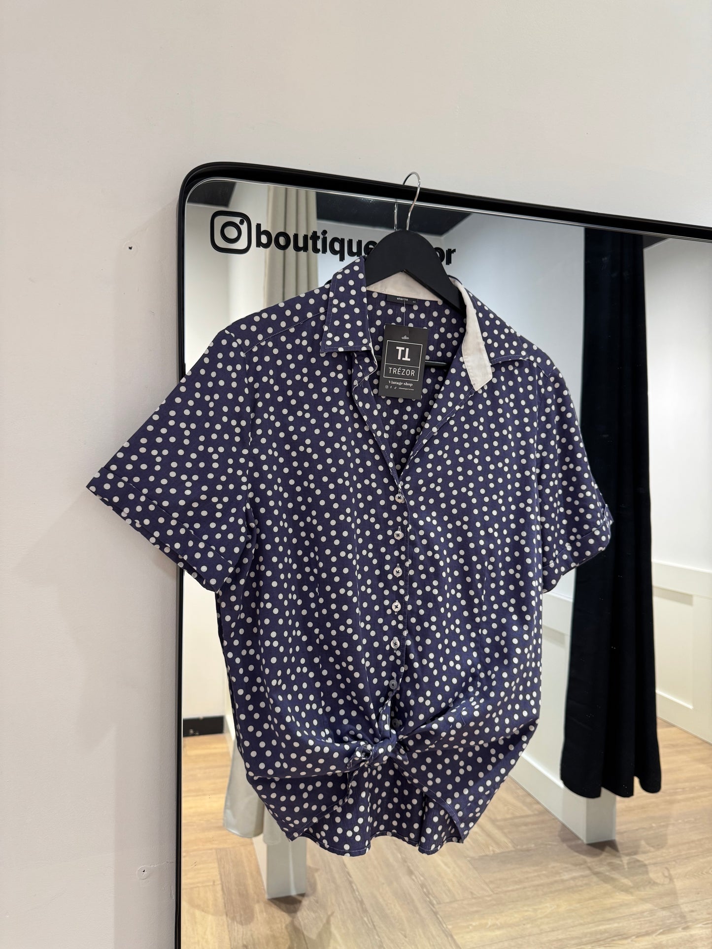 Blouse vintage à pois L