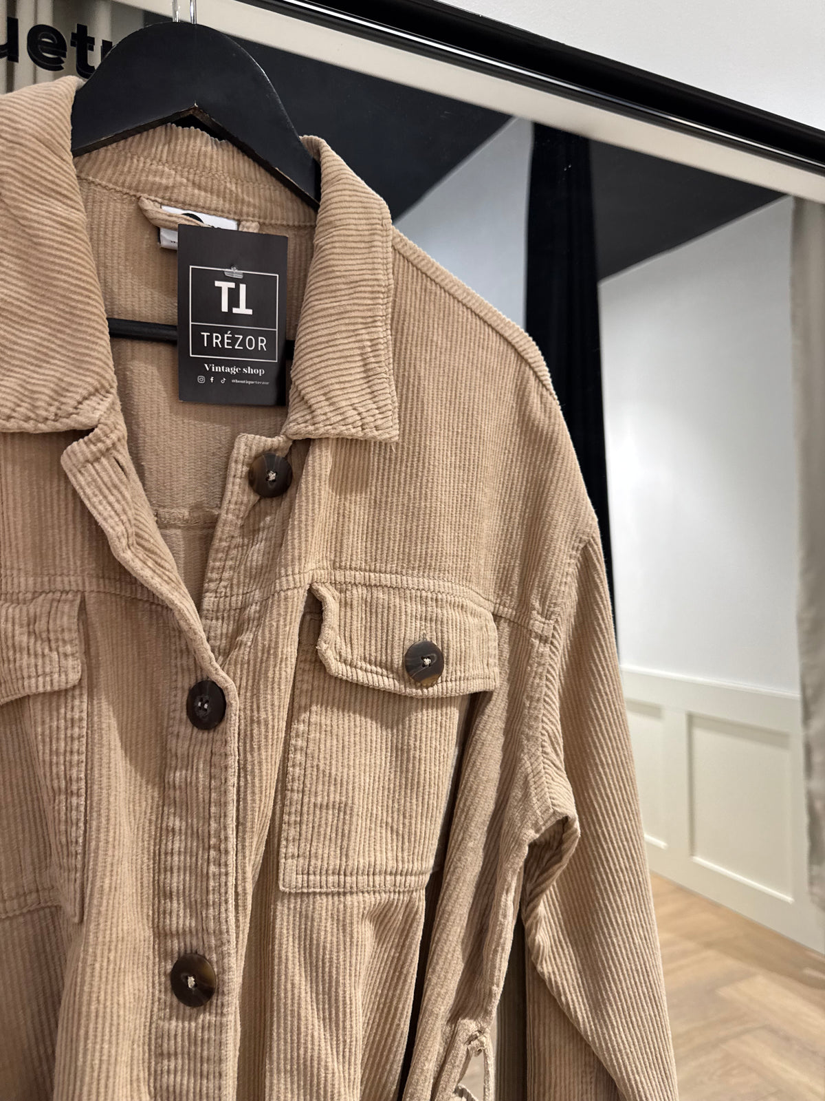 Veste en velours côtelé XL